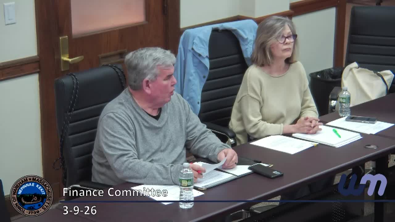Finance Committee Meeting 3-9-26