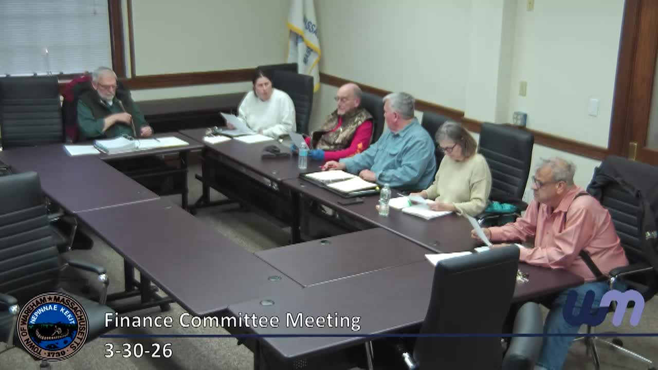 Finance Committee Meeting 3-30-26