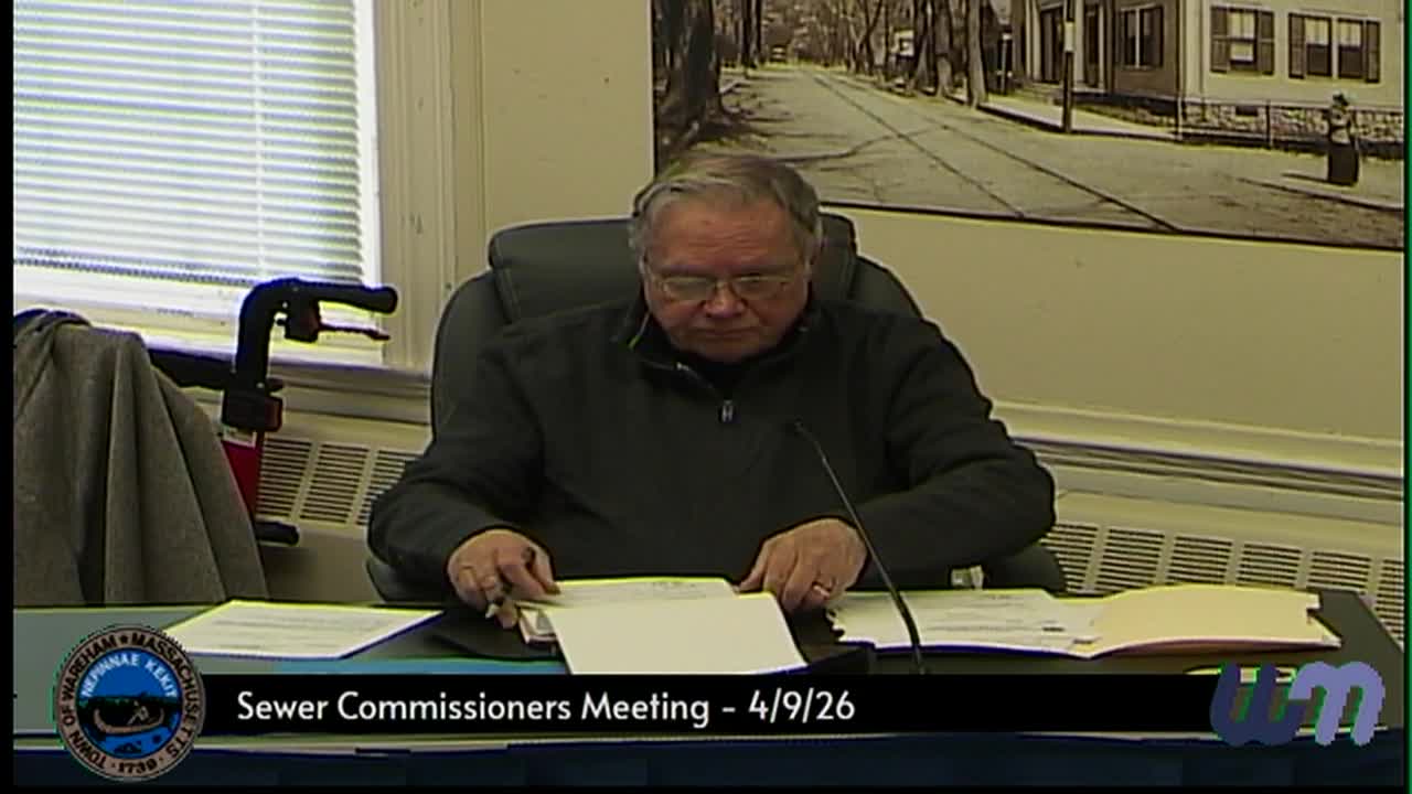 Sewer Commissioners Meeting 4-9-26