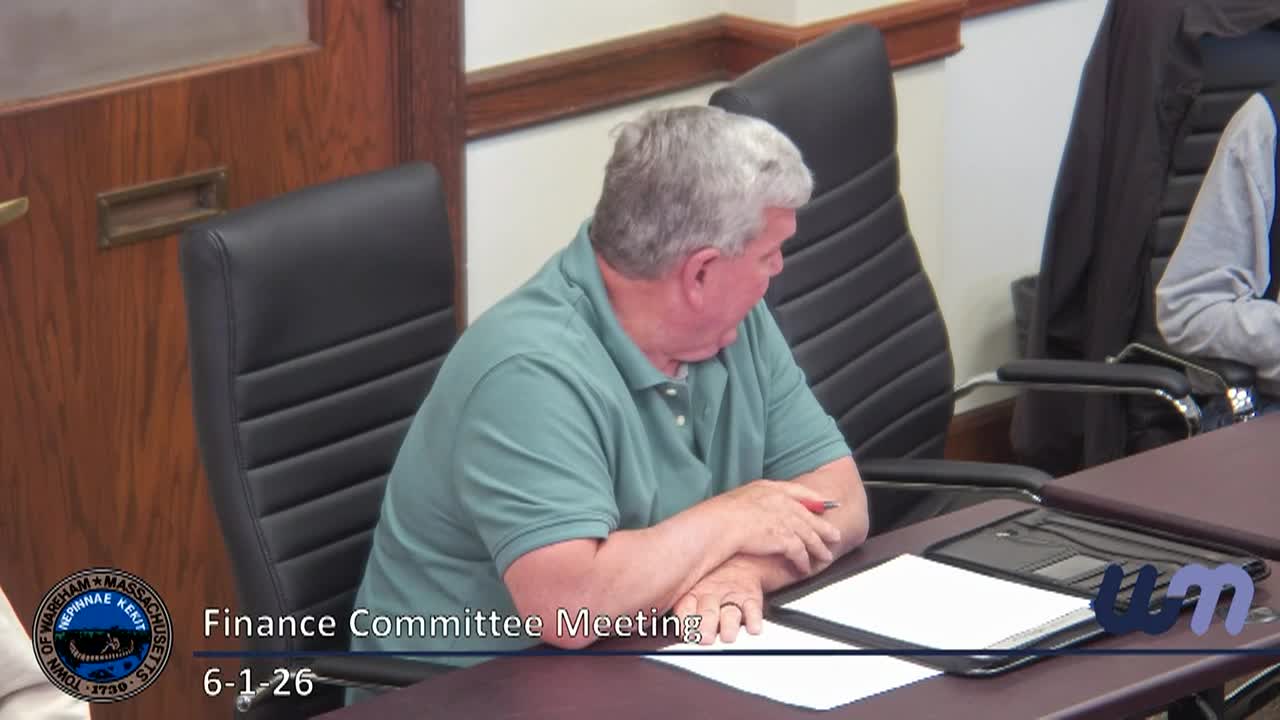 Thumbnail image for Wareham Finance Committee Meeting 6-1-26