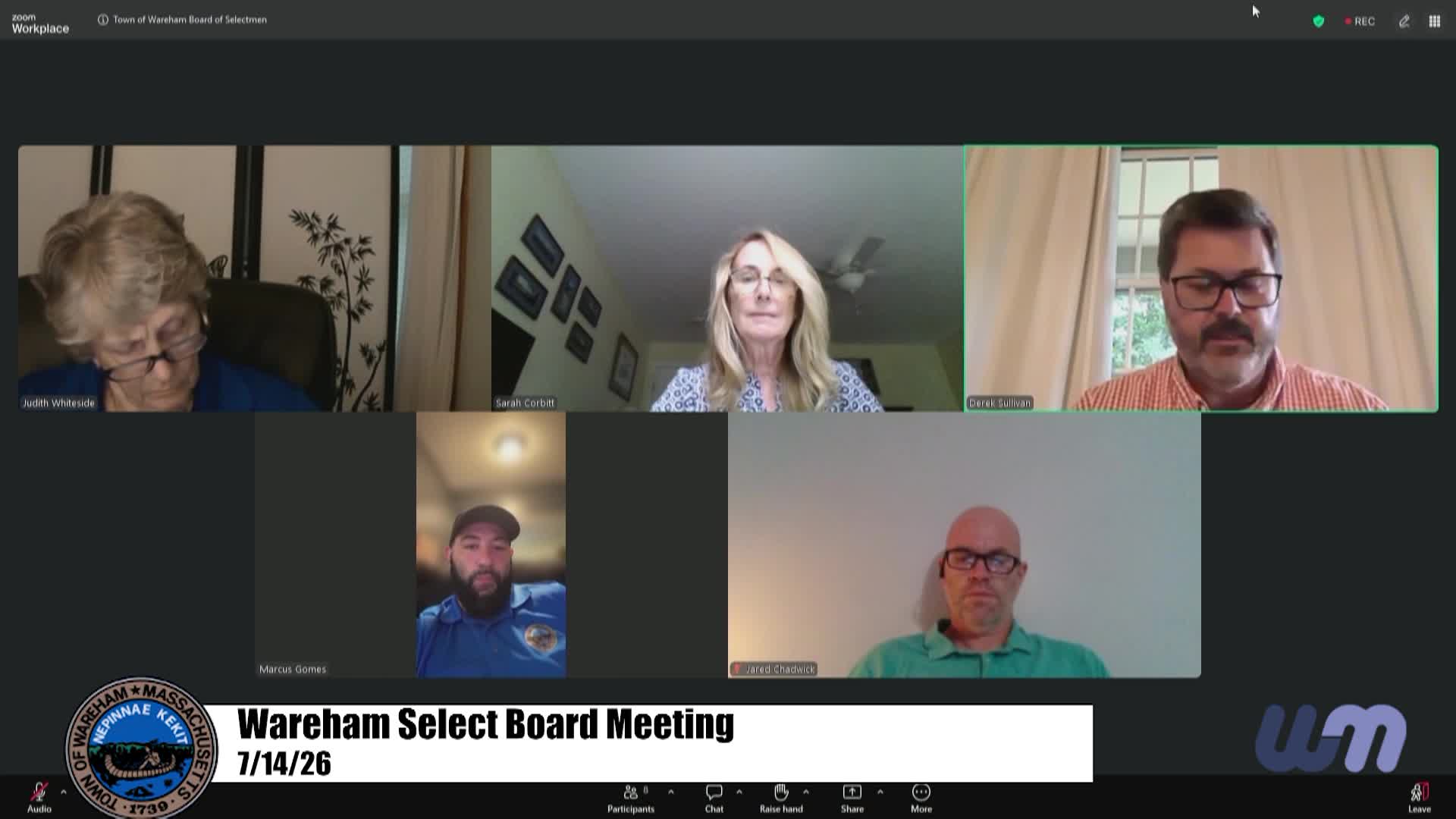Thumbnail image for Wareham Select Board Meeting 7-14-26